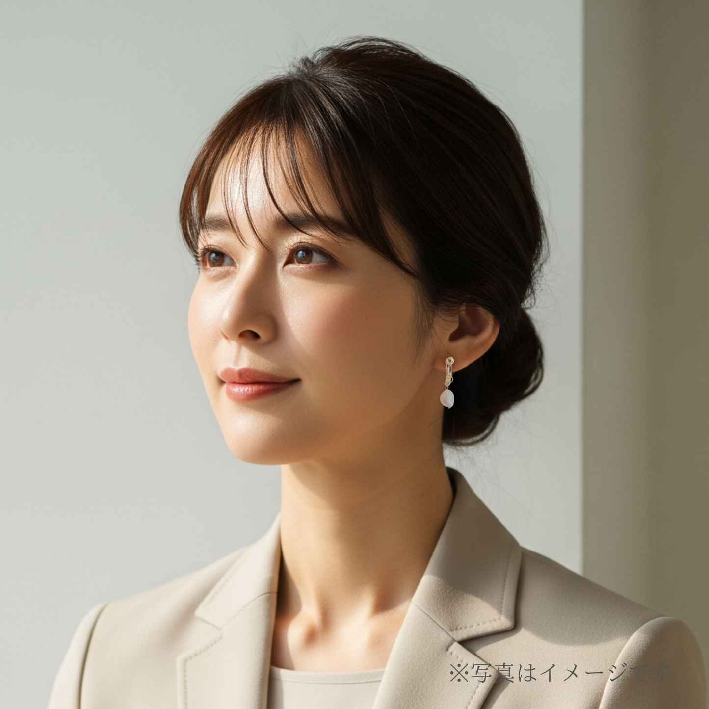 【★送料無料★】卒入学・結婚式に〜上質な淡水パールの一粒イヤリング【14kgf金属アレルギー対応】