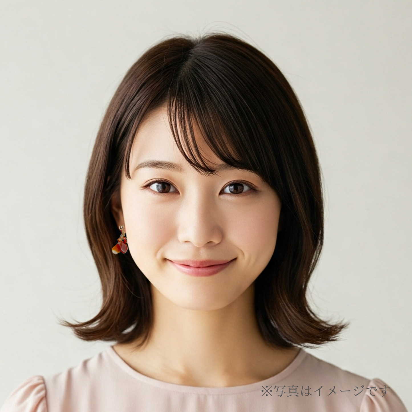 【★送料無料★】〜7月の誕生石〜赤い宝石カーネリアンのイヤリング 天然石【14kgf】