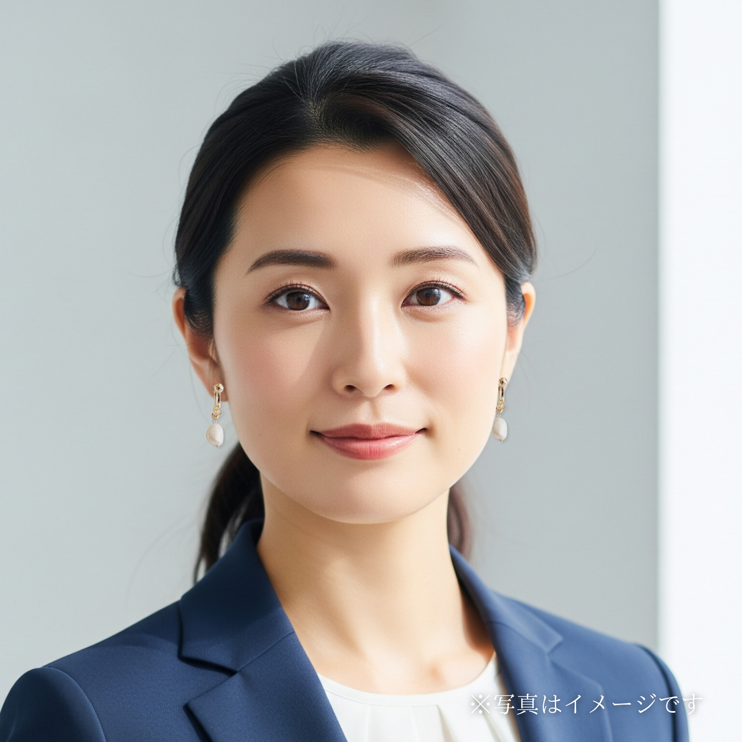 【★送料無料★】卒入学・結婚式に〜上質な淡水パールの一粒イヤリングとネックレスのセットアクセサリー