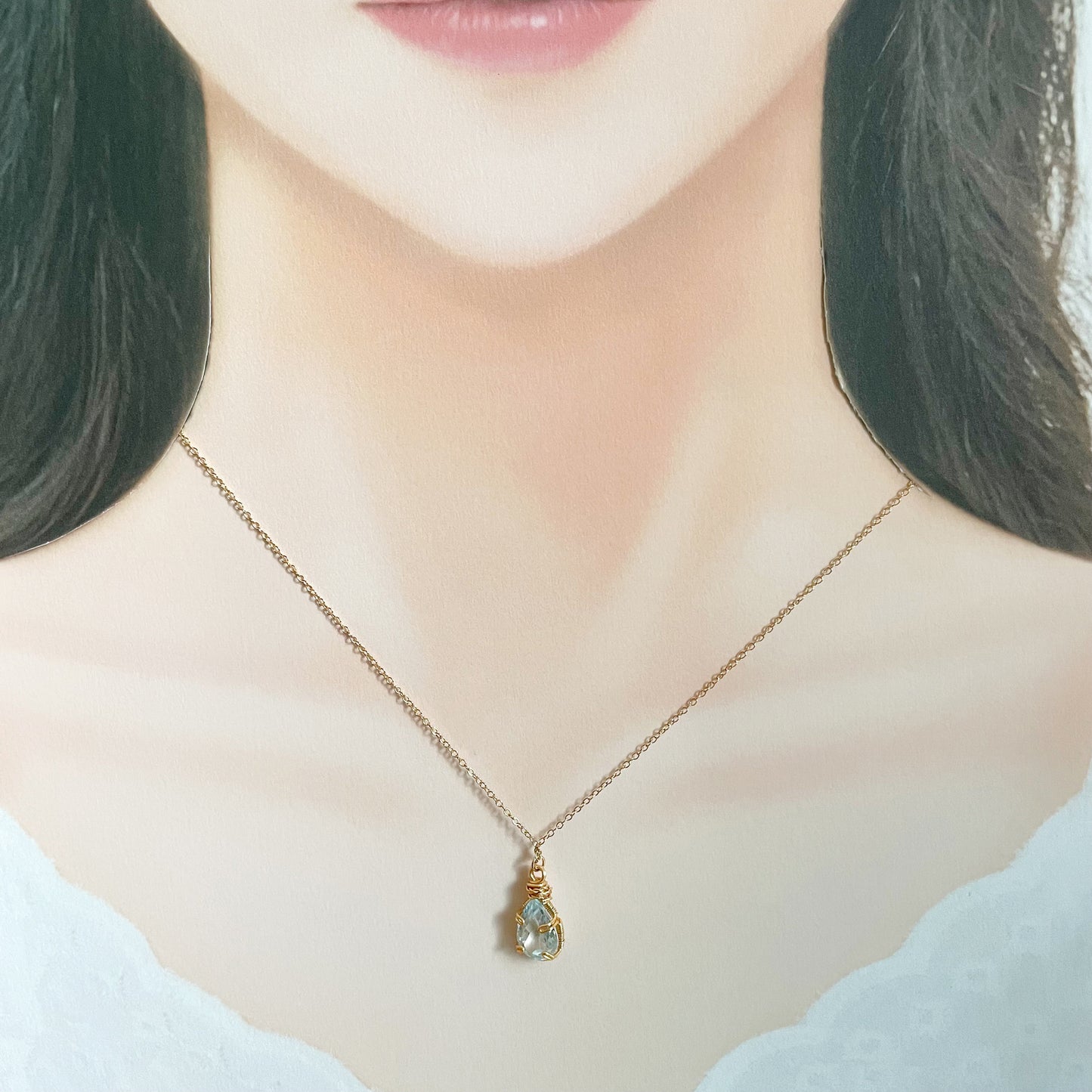 【★送料無料★】〜宝石品質の輝き〜1粒スカイブルートパーズのセットアクセサリー