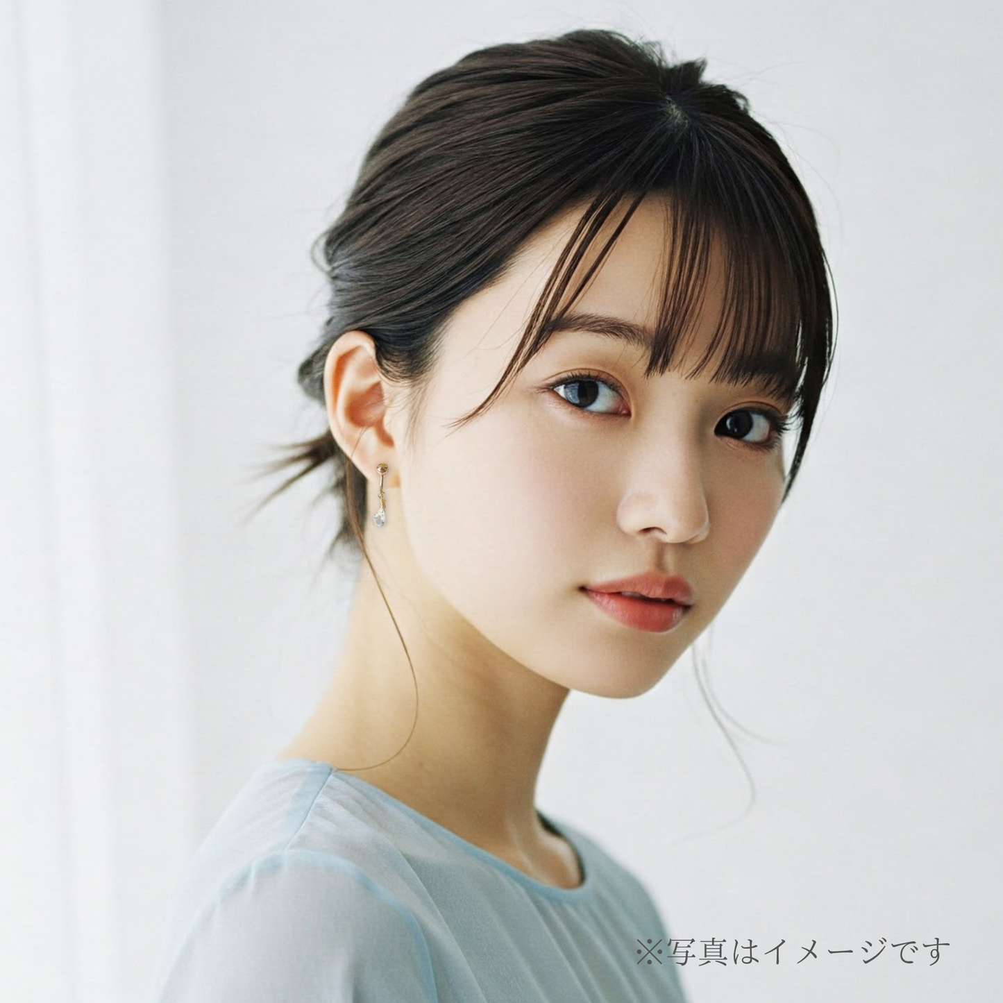 【★送料無料★】〜宝石品質の輝き〜1粒スカイブルートパーズのセットアクセサリー