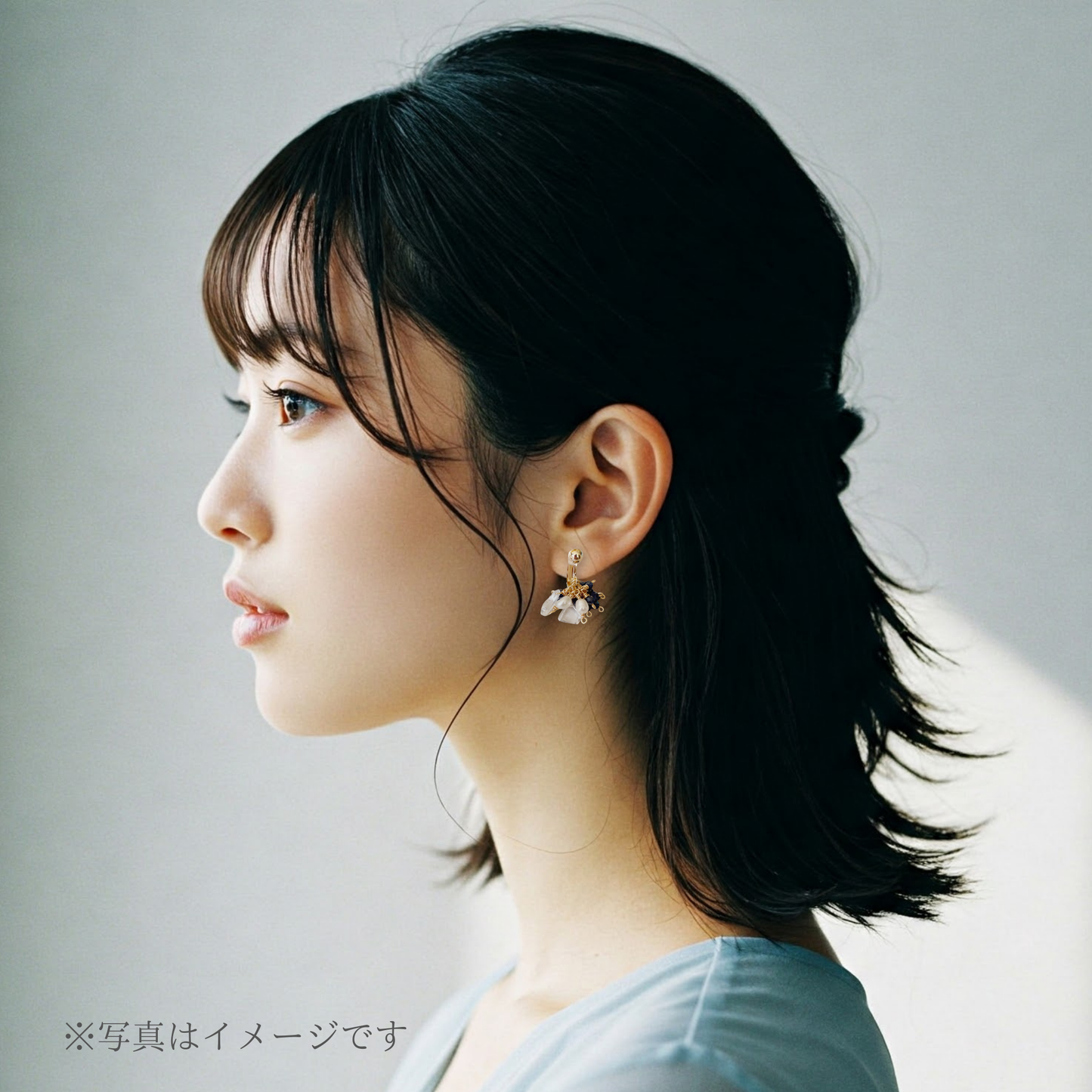 【★送料無料★】〜9月の誕生石〜 海の宝石ブルーの輝きサファイアのふんわり揺れるイヤリング