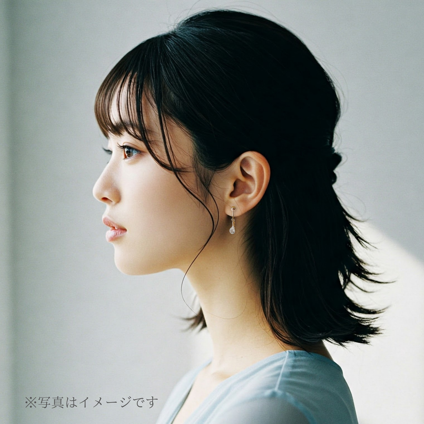 【★送料無料★】〜宝石品質の輝き〜1粒スカイブルートパーズのセットアクセサリー