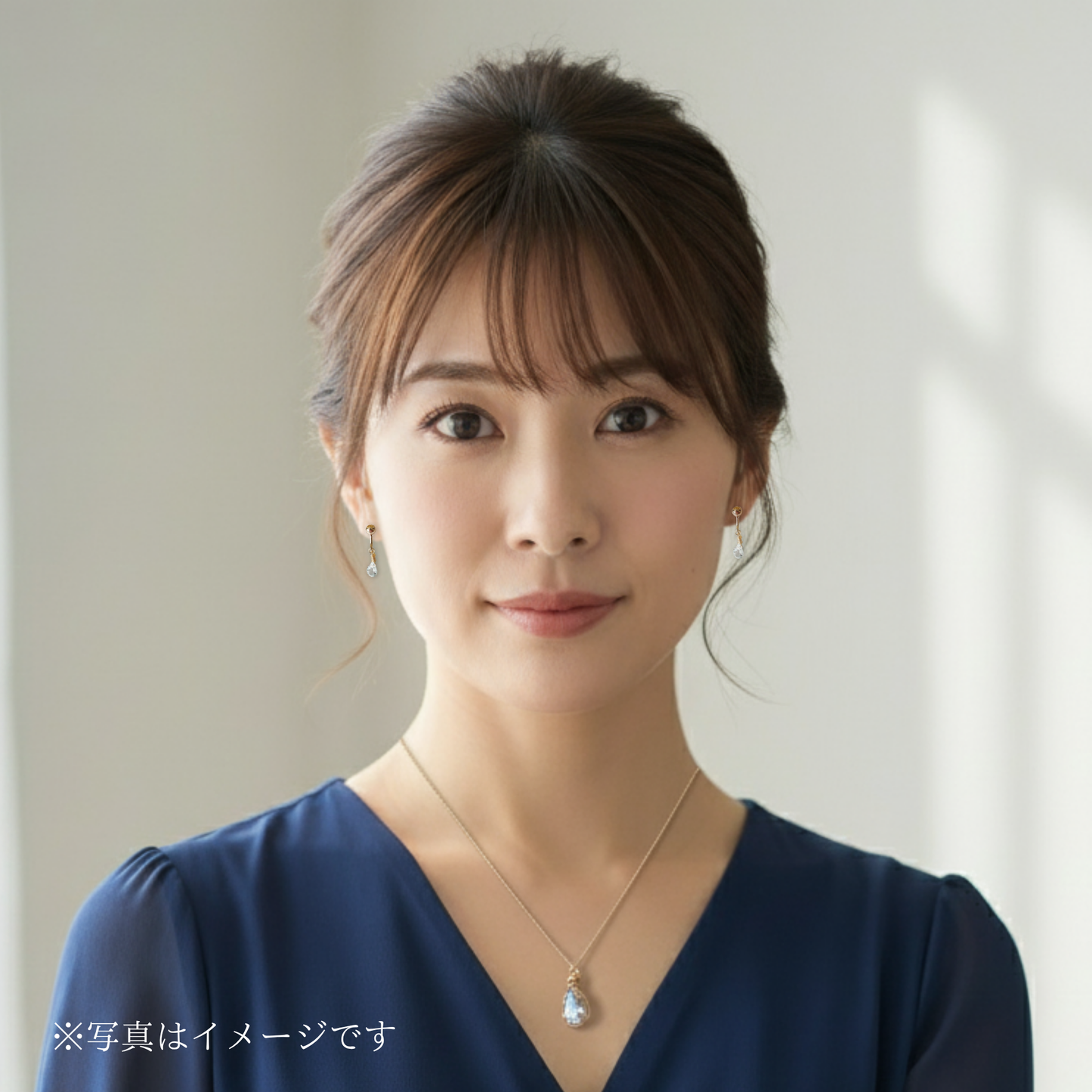 【★送料無料★】〜宝石品質の輝き〜1粒スカイブルートパーズのセットアクセサリー