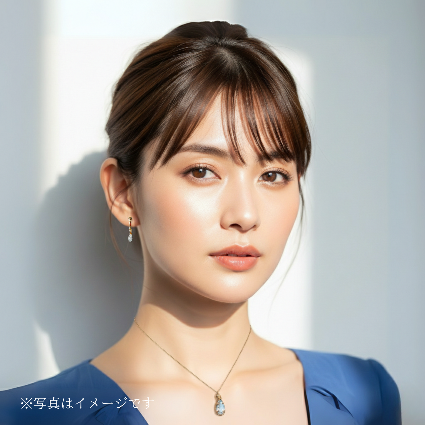 【★送料無料★】〜宝石品質の輝き〜1粒スカイブルートパーズのセットアクセサリー