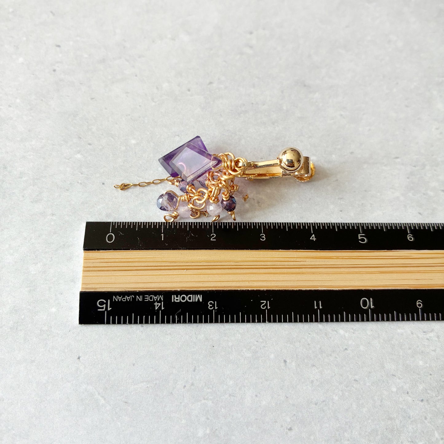 【★送料無料★】【14kgf金属アレルギー対応】 〜2月の誕生石〜 藤の花揺れるアメジストイヤリング