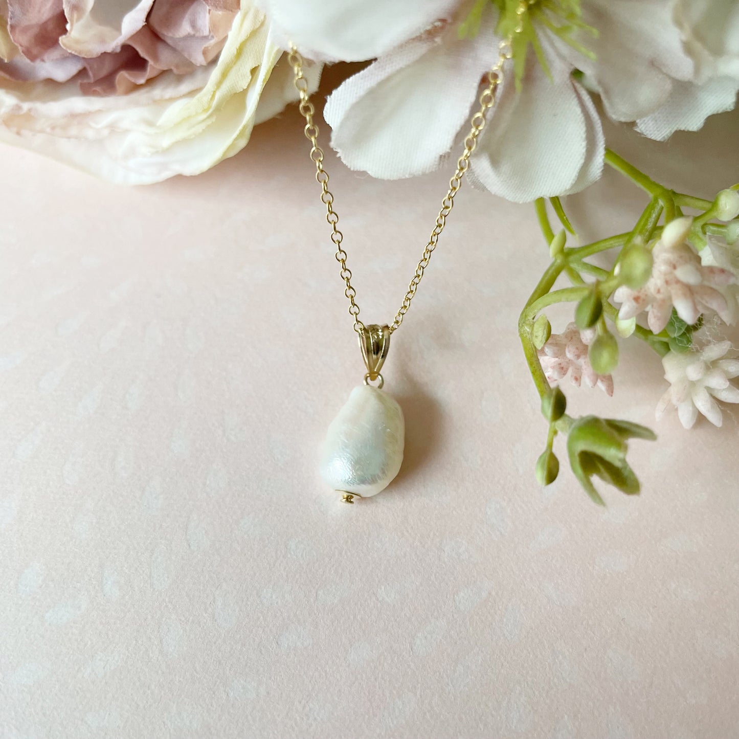 【★送料無料★】卒入学・結婚式に〜上質な淡水パールの一粒イヤリングとネックレスのセットアクセサリー