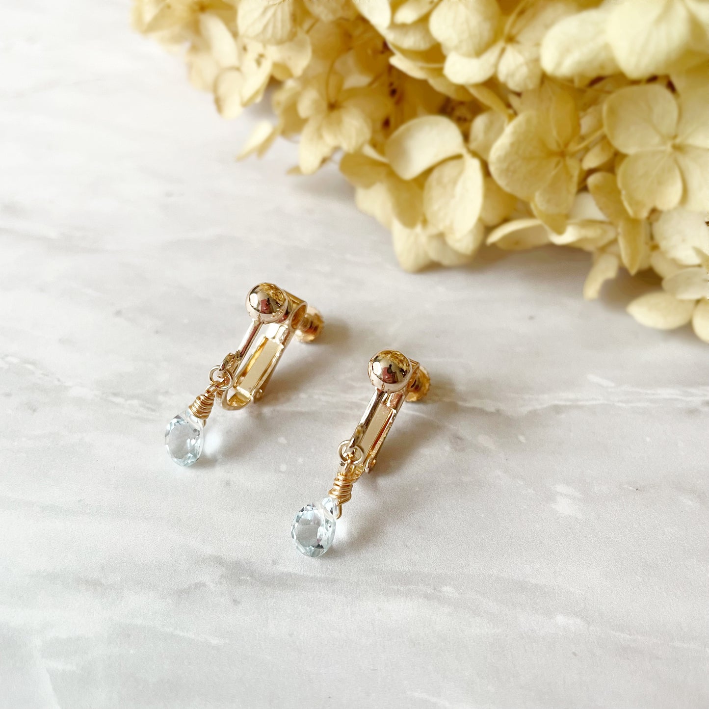 【★送料無料★】〜宝石品質の輝き〜1粒スカイブルートパーズのセットアクセサリー