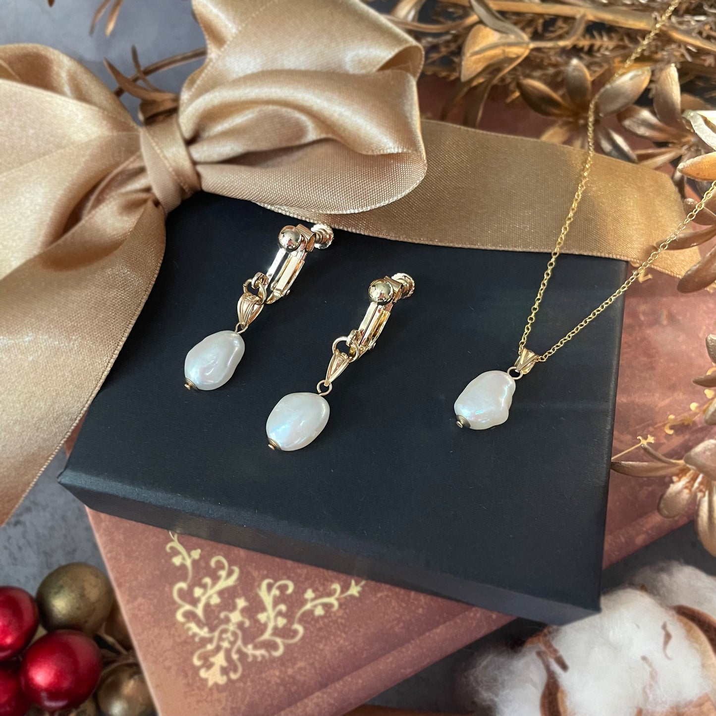 【★送料無料★】卒入学・結婚式に〜上質な淡水パールの一粒イヤリング【14kgf金属アレルギー対応】