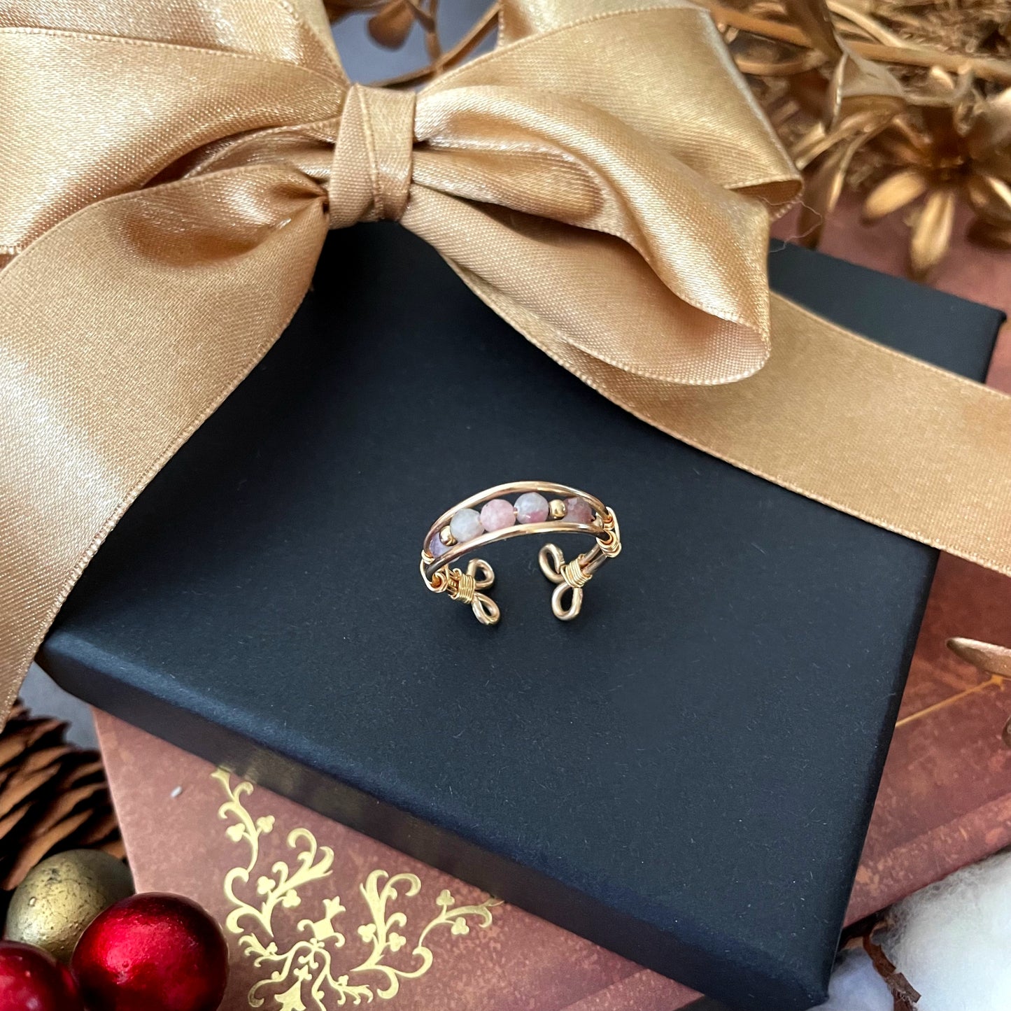 【★送料無料★】【14kgf金属アレルギー対応】〜選べる天然石〜トルマリンリング