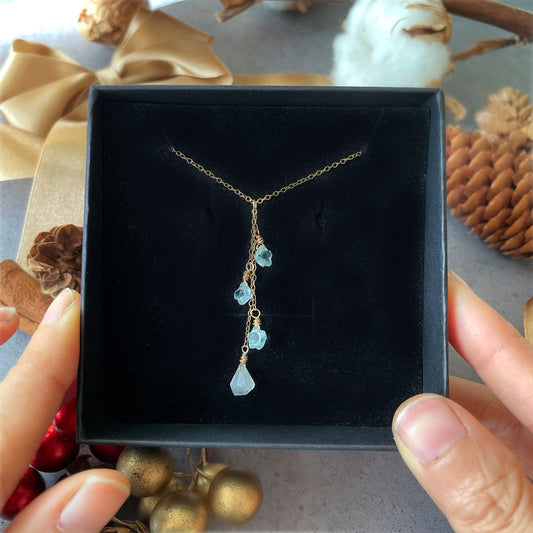 【★送料無料★】〜クリスマス限定コレクション〜月と星に願いを込めてトパーズとムーンストーンのネックレス