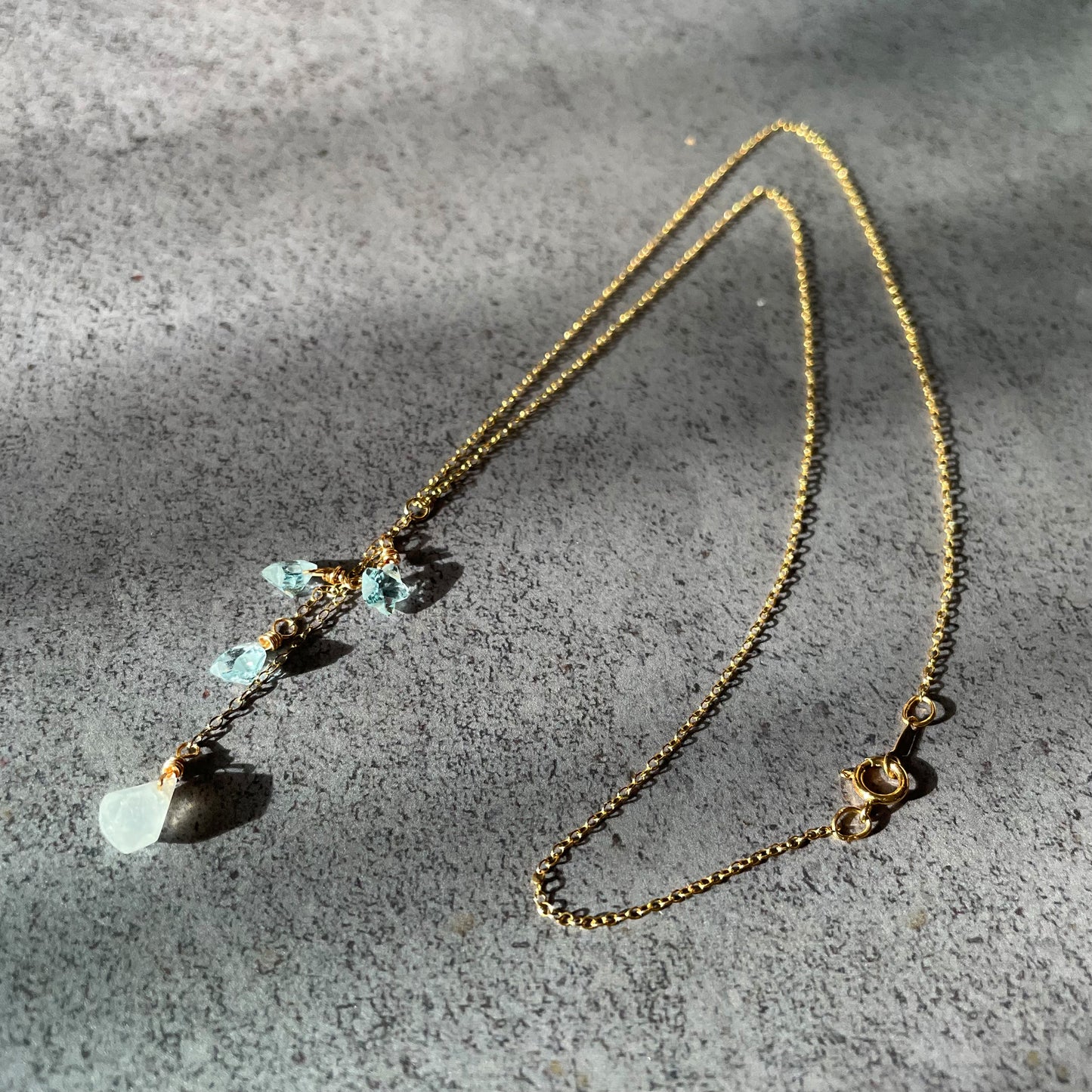 【★送料無料★】〜クリスマス限定コレクション〜月と星に願いを込めてトパーズとムーンストーンのネックレス