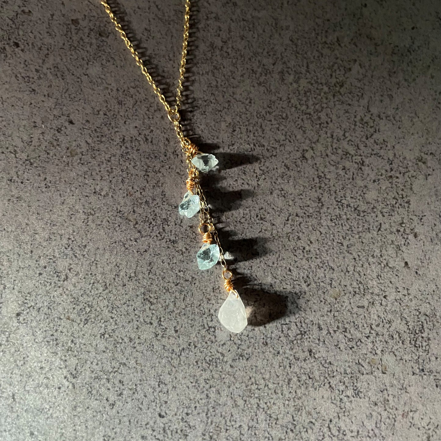 【★送料無料★】〜クリスマス限定コレクション〜月と星に願いを込めてトパーズとムーンストーンのネックレス