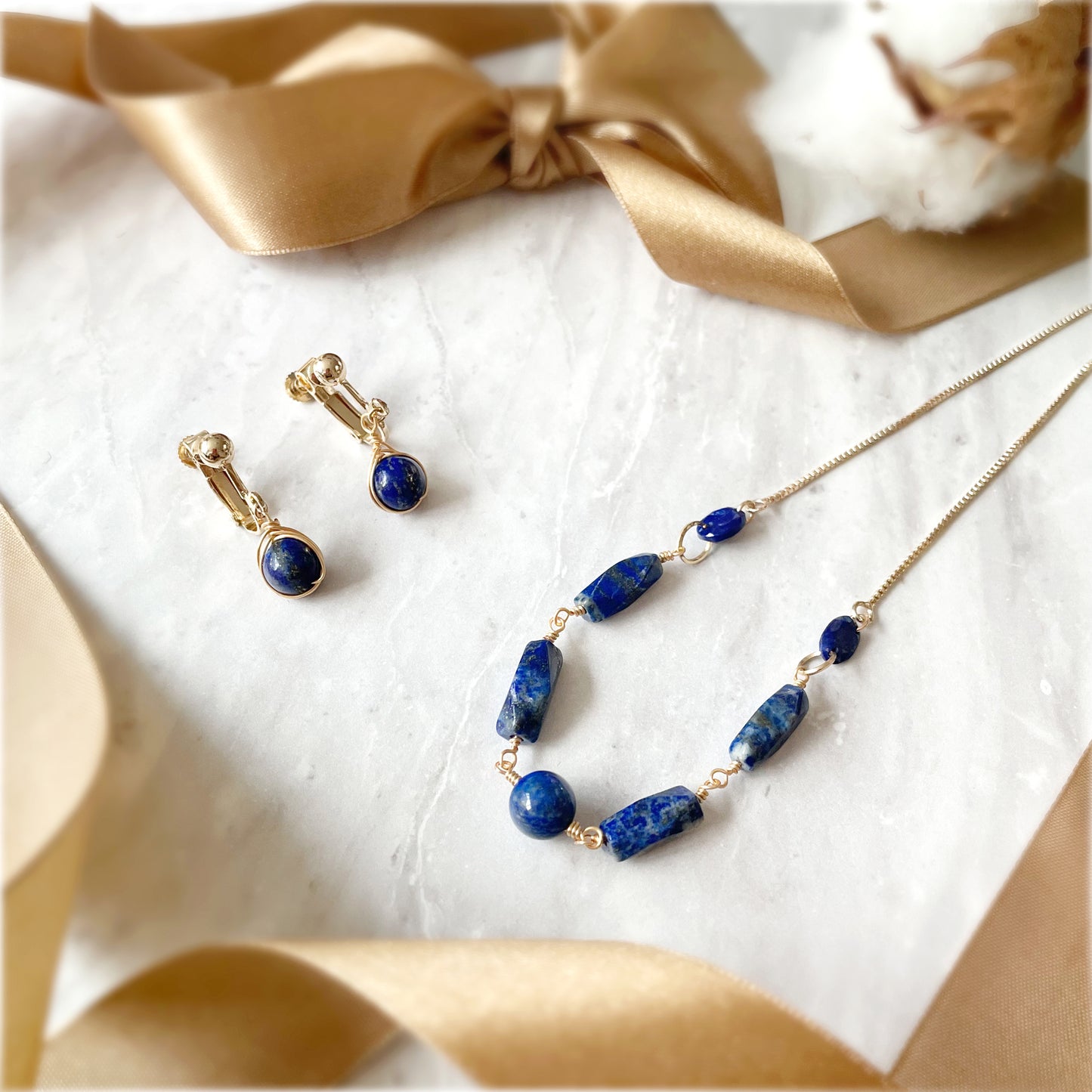 【★送料無料★】【✦14kgf金属アレルギー対応✦】天然石 真冬の夜空のラピスラズリのブレスレット